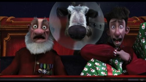 Arthur Christmas sleigh scene - film review