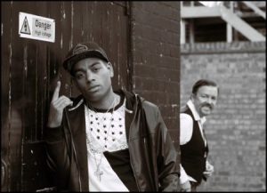 David Brent and rapper in Life of the Road