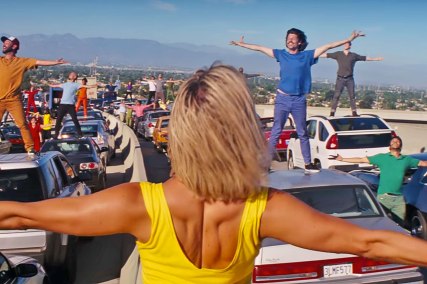 La La Land movie review of the dance opening scene