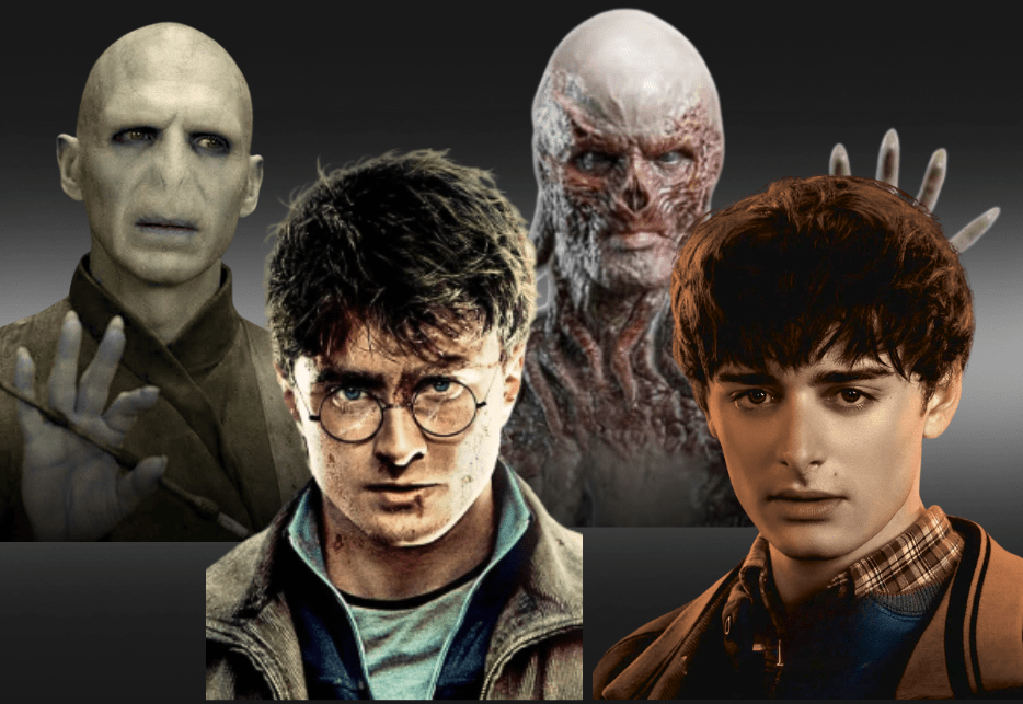 Harry Potter vs Stranger Things - voldemort, vecna, harry potter and will byers